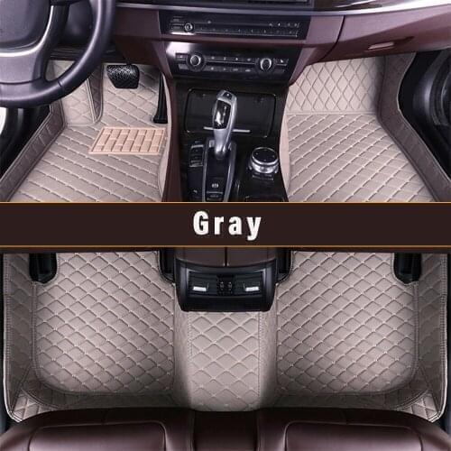 Custom Car Floor Mats For Audi A8L 5seat 2018 2019 2020 Carpets Leather Rugs Auto Interior Accessories