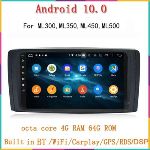 9"octa core 4G Android 10 car dvd gps player for Mercedes benz GL ML class ML350 ML300 ML500 ML450 GL320 W164 car audio stereo