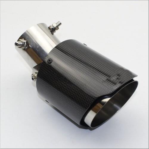 Car styling Glossy+ stainless steel A.K Pipe exhaust pipe Adjust 45 degrees muffler For Universal Carbon Exhaust Tips