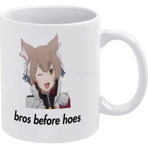 Bros Before Hoes Trap Meme White Mug Coffee Mugs Girl Gift Tea Milk Cup Mugs Trap Bros before Hoes Anime Felix Argyle Trap Meme