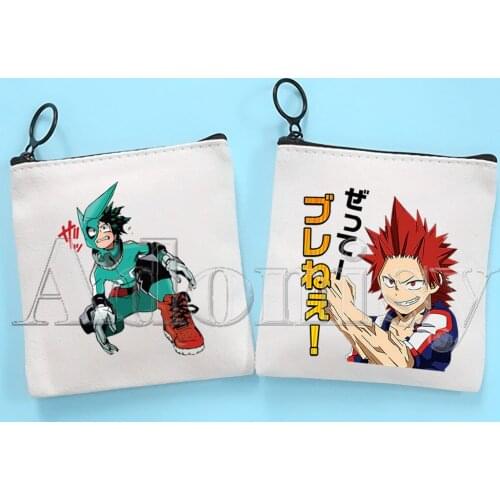 My Hero Academia Hand-painted Wallet Blank Canvas Pure White Cloth Bag Customized Hand-painted Small Coin Bag
