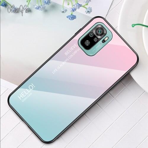 Redmi Note 10 Pro Case XUANYAO Slim Tempered Glass Cover For Xiaomi Redmi Note 10 Case Hard Mirror Soft Edge Cover Redmi Note10S