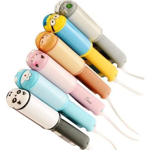 Mini Electric Hair Straightener Irons Fast Warm-up Thermal Tools Travel Hair Straightening Portable Cute Flat Hair Straightener