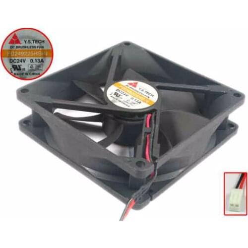 Emarco Y.S.TECH FD249225HS-N DC 24V 0.13A 2-Wire 90x90x25mm Server Cooling Fan