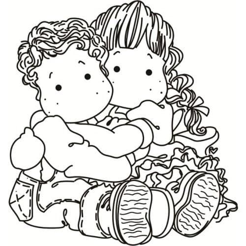 Hug couple Transparent Clear stamp and cutting dies DIY Silicone Seals Scrapbooking / Card Making/Photo Album Decoration