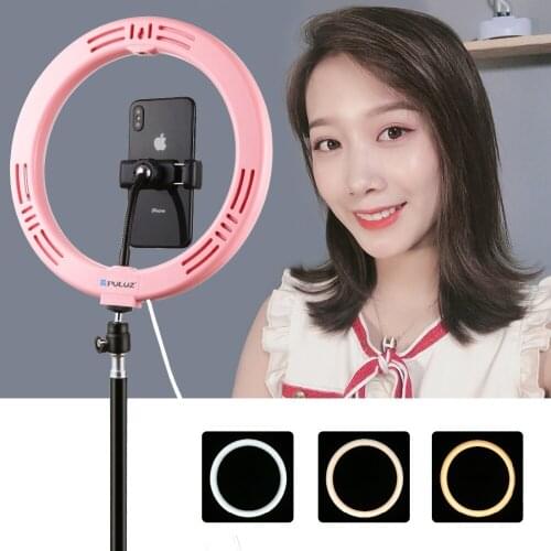 10.2 inch 26cm USB Dimmable LED Ring Light Photography Fill light blogger Vlogging Youtube Video Light with Head & Phone Clamp
