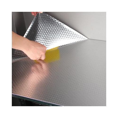 PVC Metal Style Wallpapers Kitchen Oil Control Wall Stickers Silver and Golden Refrigerator Dishwasher Renovation Contact Paper