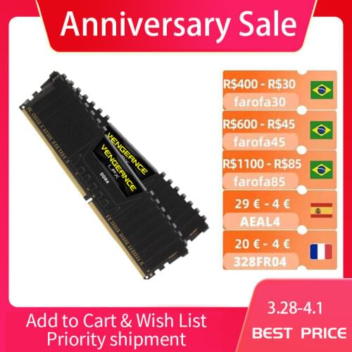 CORSAIR Vengeance RAM Memory LPX 4GB 8GB 16GB 32GB DDR4 PC4 2400Mhz 2666Mhz 3000Mhz 3200Mhz Module PC Desktop RAM Memory DIMM
