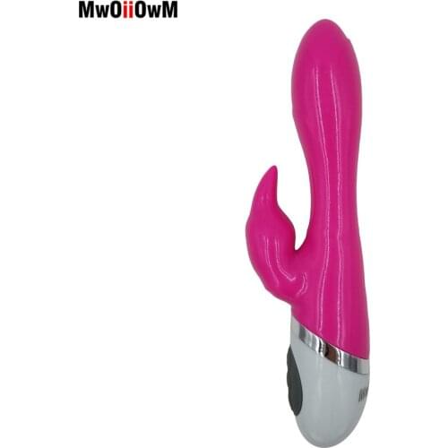 MwOiiOwM USB Rabbit 360 Degree Rotation G Spot Vibrator Thrusting Powerful Vibrating Dildo for Women Clitoris Silicone Sex toys