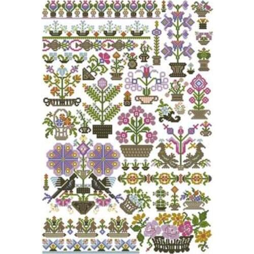 Rose Garden patterns counted 11CT 14CT 18CT DIY Cross Stitch Sets wholesale Cross-stitch Kits Embroidery Needlework