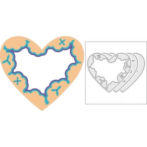 New 2021 Layering Cloudy Hearts Metal Cutting Dies for DIY Scrapbooking and Card Making Decorative Embossing Craft No Stamps