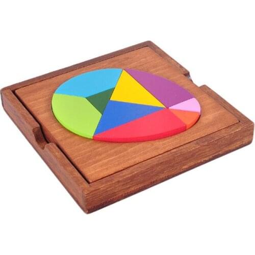 New Creative Wooden Brain Teaser Tangram Puzzle Game for Children