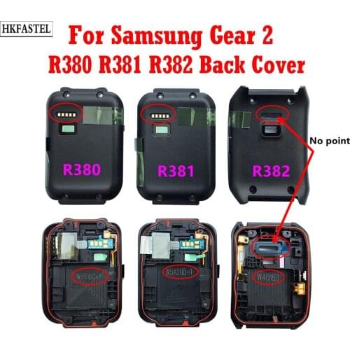 HKFASTEL New Smart Watch Housing For Samsung Gear 2 R380 R381 R382 Frame Back Battery Door Cover + Charging Board Connector