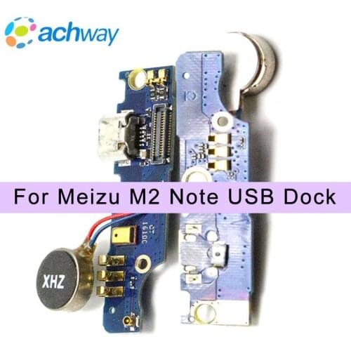 Original USB Charging Port Flex Cable For Meizu M2 Note Dock Connector Charging Port Board Repair Parts + Vibrator Mobile Phone