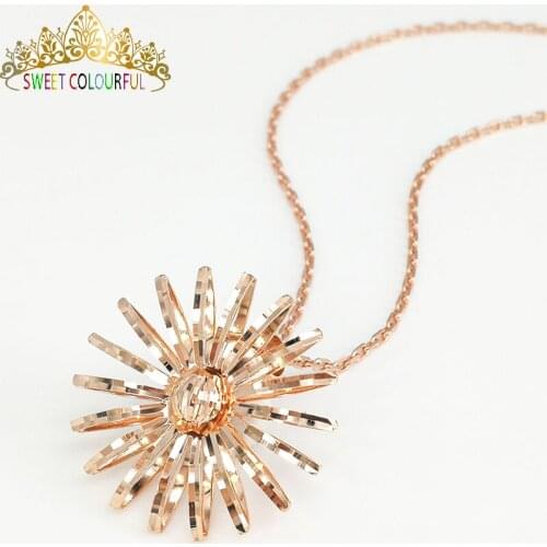 Christmas gift Jewelry Diamonds 18K gold Heart-shaped 18K Necklace001