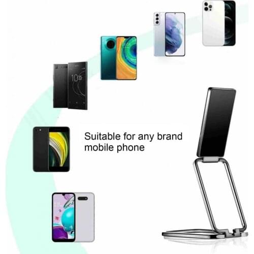 Mobile Phone Holder Double Ring Adjustable Square Cellphone Grip Stand Folding Bracket for Smartphone