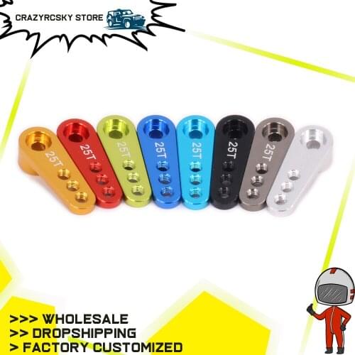 Boat Steering Car Servo Alloy Aluminum 28.5mm 25T Teeth Half Arm Horn For 1/10 Model Car/Boat Futaba HSP HPI Wltoys Himoto Axial