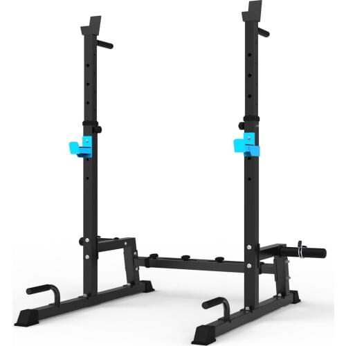 Home Gym FITNESS Squat Rack Height Adjustable Dip Stand Weight Lifting Bench Press Dip Station Multi-Function Barbell Rack
