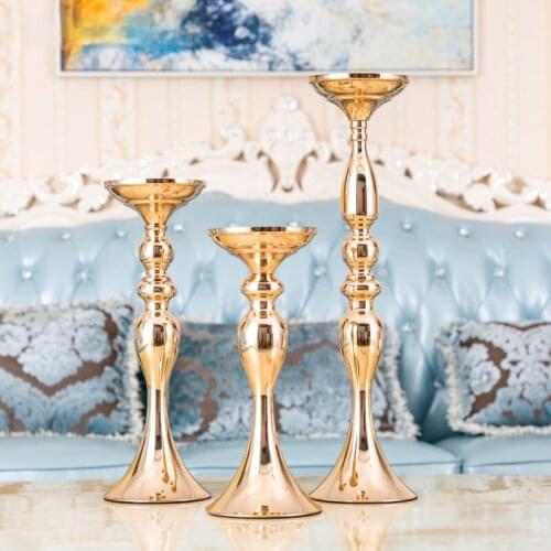 Wedding Candle Table Centerpiece Decoration Holders Metal Flower Stand Vase Event Road Lead Decor Home Decoration