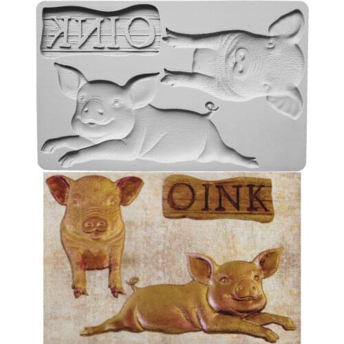 Pig Silicone Mold Fondant Mould Cake Decorating Tools Chocolate Gumpaste Molds, Sugarcraft, Kitchen Gadget
