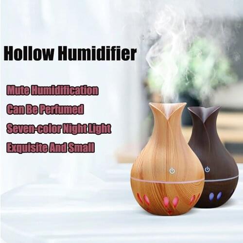 Humidifier Electric Aroma Air Diffuser Wood Grain Ultrasonic Air Humidifier Essential Oil Aromatherapy Mist Maker Home #G2