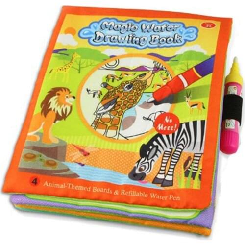 Water Coloring Mat Animals Cloth Magic Water Drawing Painting Book Doodle Book Children Baby Early Educational Toy