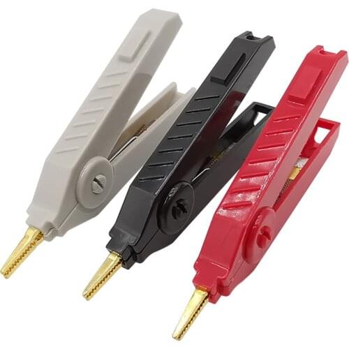 1Pcs LCR Alligator Clip 90mm LCR-Plated Copper Duckbill Clip Crocodile Clamp Red Black Grey 20A DIY Electronic Wire Test Clip