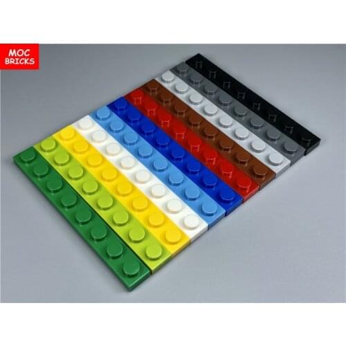 100pcs/lot MOC Bricks Colorful Plate 1X8 Compatible with 3460 Educational Building Blocks DIY Toys for children Dolls Xmas gifts