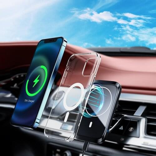 15W Magnetic Wireless Car Charger Mount for iPhone 12mini 12 Pro Max Magsafing Fast Charging Wireless Charger Car Phone Holder