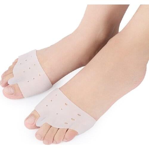 2pieces=1pair Toe Separator For Daily Use Biological Silicone Hallux Valgus Orthosis Protection Cover Forefoot Corrector Insole