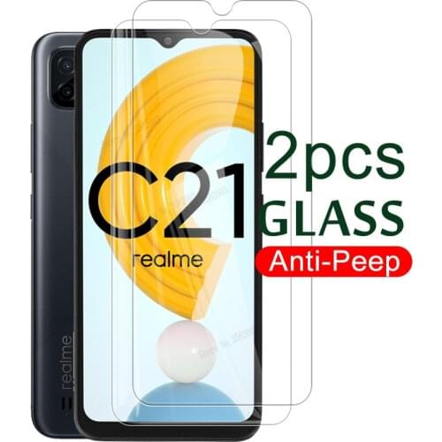 2pcs tempered glass screen protector film for realme realmy realmi c21 c 21 realmec21 6.5'' phone protection film sklo cover 9h