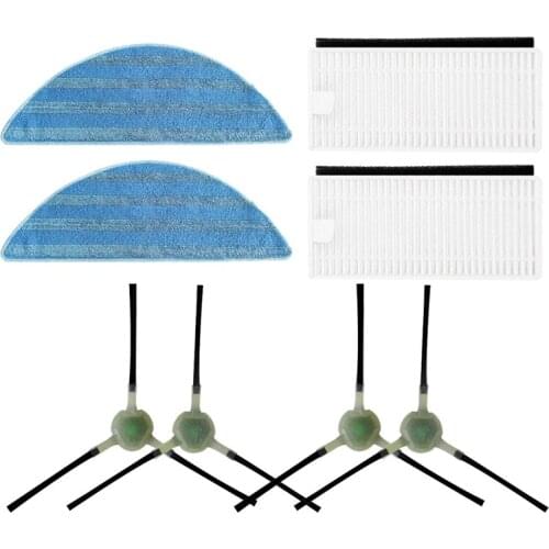 Mop Cloth Side Brush For Lefant M200/M201/M501-A/M571/T700 Robot Vacuum Cleaner Heap Filter Spin Side Brush Spare Packs