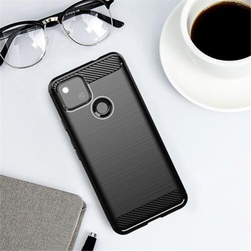 For Google Pixel 5A Case Bumper Rubber Silicone Carbon Fiber Cover For Google Pixel 5A Phone Case For Google Pixel 5A 5 A Case