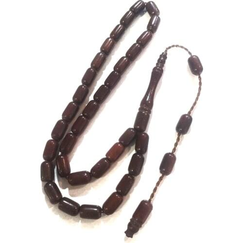 Kuka Tasbih Prayer Bead Muslim Wood Carving Art Natural Palm Fruit Kokka Rosary Tesbih High Quality Tespih Wood 33 Handmade Reis