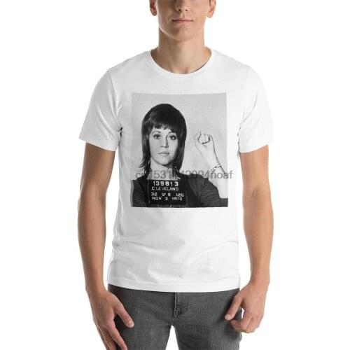 Jane Fonda Mugshot Vertical Short Sleeve Unisex T Shirt Poster