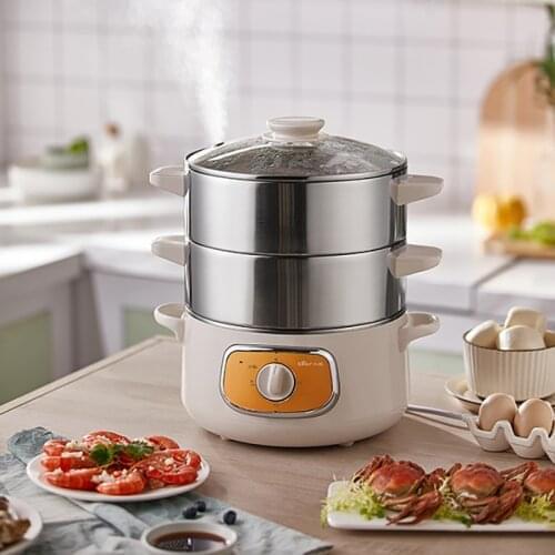 Electric Steamer Multifunctional Household Three-layer Large-capacity Vegetable Steamer Automatic Steamer