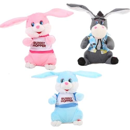 30cm Electric dancing Donkey robot Plush toy rabbit singing toys Swing robot toy model electric musical action figures toys