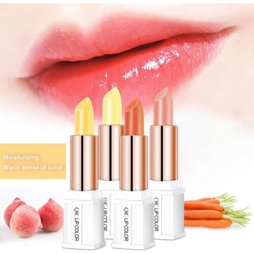 3.2g QIC Beauty Lipstick Lip Balm Delicate Non-irritating Plant Extracts Warm Color Changing Lip Gloss Lipstick for Outdoor