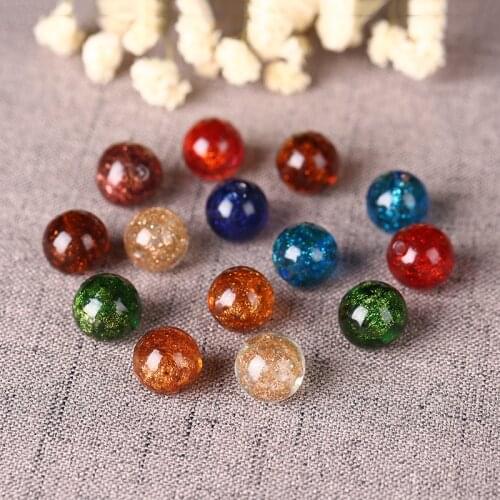 5 Pieces Handmade Lampwork Round Beads 8/10/12mm Loose Spacer Glass Beads Multi Color Bead Necklace DIY For Jewelry Making