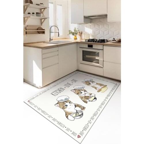 Chef Cats Patterned Kitchen Carpet