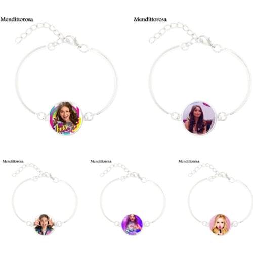 Mendittorosa Fashion Glass Stone Surface Bracelet Bangle Women Statement Bracelet Bangle Jewelry Super Pop Singer Soy Luna