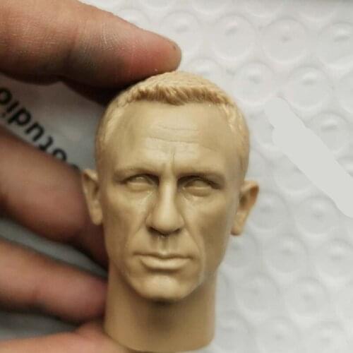 1/6 male figure head carving Daniel Craig head carving for 12 inch movable doll accessory model