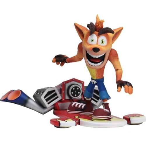 NECA Game Deluxe Crash Bandicoot with Jet Board PVC Action Figure Collectible Model Toys