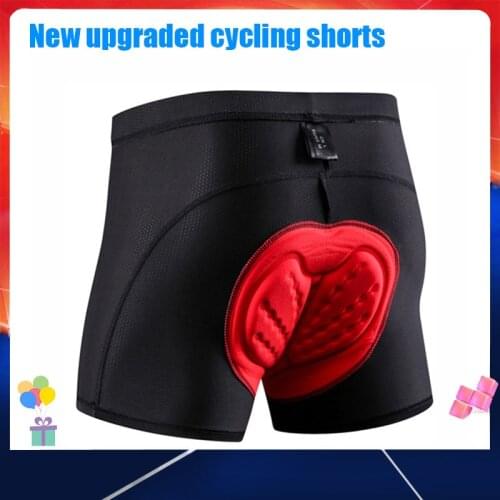 Upgrade Cycling Shorts Mesh Mens Cycling Underwear 3D Sponge Pad Shockproof Cycling Underpant MTB Shorts Bike Underwear