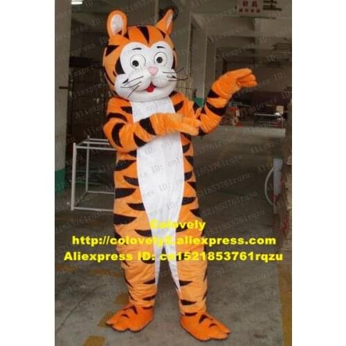 Orange Tiger Tigerkin Wildcat Wild Cat Mascot Costume Adult Cartoon Character Body Shape Very Similar Square Dancing zz4005