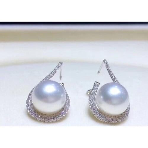 925 Sterling Silver Earrings Base Mountings Jewelry Parts Fittings Accessories for Pearls Beads Stones Agate Jade Crystal