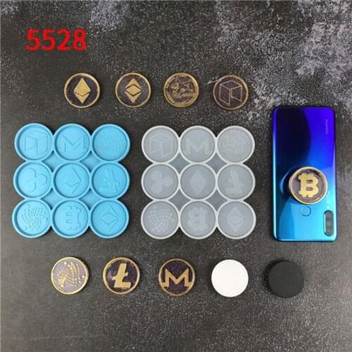 Commemorative Coins Epoxy Resin Mold Souvenir Art Coins Silicone Mould DIY Craft B03B