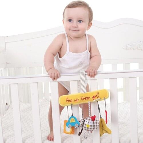 Infant Baby Rattles Early Education Cute Animal Owl Music Plush Toys Pendant Car Bed Stroller Safety Multifunctional Baby Gift