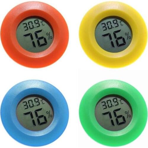 Mini Portable LCD Digital Thermometer Hygrometer Fridge Freezer Tester Round Temperature Humidity Meter Detector Thermograph SN