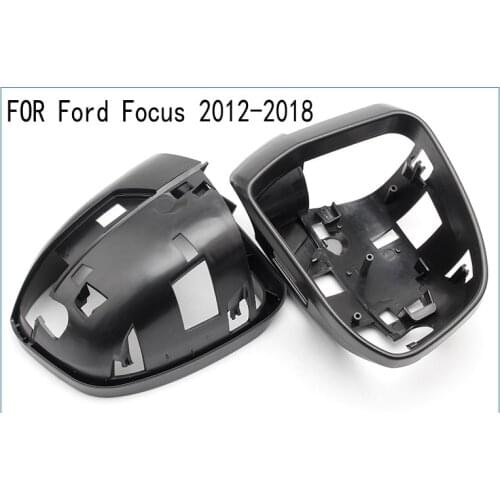 QDAEROHIVE Car Side Door Wind Rearview Mirror Cover Frame for Ford Focus MK3 2012-2018